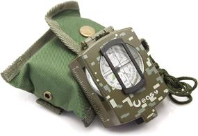 img 4 attached to 🧭 Ueasy Military Compass - Prismatic Sighting, Waterproof Professional Handheld Compass for Scouts, Hunting, Camping, Sailing, Navigation, and Hiking