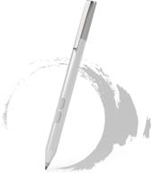 ✏️ stylus pen for microsoft surface pro 7 - compatible with surface pro x/7/6/5/4/3, surface go 2/1, surface laptop 4/3/2/1, surface book 3/2/1, surface studio 2/1 - palm rejection, 1024 pressure sensitivity (silver) logo