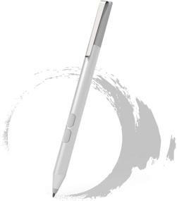 img 4 attached to ✏️ Stylus Pen for Microsoft Surface Pro 7 - Compatible with Surface Pro X/7/6/5/4/3, Surface Go 2/1, Surface Laptop 4/3/2/1, Surface Book 3/2/1, Surface Studio 2/1 - Palm Rejection, 1024 Pressure Sensitivity (Silver)