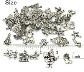 img 1 attached to 🎄 JIALEEY Wholesale Christmas Charms: Tibetan Silver Metal Beads for DIY Jewelry Crafting and Ornaments
