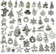 🎄 jialeey wholesale christmas charms: tibetan silver metal beads for diy jewelry crafting and ornaments logo