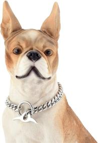 img 4 attached to 🐶 Cuban Link Choke Collar: Durable Dog Chain Collar for Training and Walking - Heavy Duty, Chew Proof, Adjustable, and Strong for S, M, Large Dogs