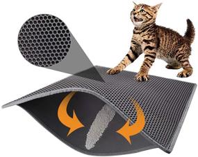 img 4 attached to 🐱 Enhance Your Cat's Litter Experience with the Pieviev Cat Litter Mat - Super Size!