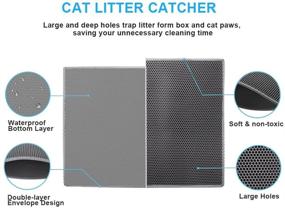 img 3 attached to 🐱 Enhance Your Cat's Litter Experience with the Pieviev Cat Litter Mat - Super Size!