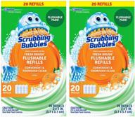 toilet fresh brush flushable refills 🚽 20 ct (pack of 2) by scrubbing bubbles logo