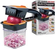 🥬 nutrichopper with fresh-keeping container - all-in-one vegetable chopper, onion chopper, and egg slicer with stainless steel blades - as seen on tv logo