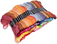 vorcool premium rainbow color embroidery floss: soft cotton cross stitch threads - 100 skeins, 8m in random colors logo