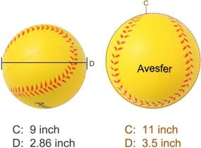 img 3 attached to 🔵 Avesfer 11-inch Foam Practice Baseballs: Perfect for Training, Hitting, and Stress Relief - Pack of 6