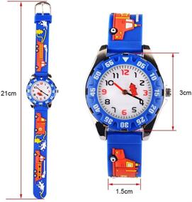 img 3 attached to 🚒 Venhoo Kids Watches 3D Cartoon Fire Truck Waterproof Silicone Children Toddler Wrist Watches Gifts for 3-9 Year Old Little Boys