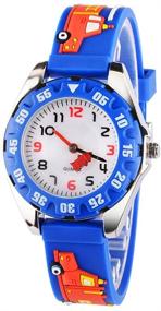 img 4 attached to 🚒 Venhoo Kids Watches 3D Cartoon Fire Truck Waterproof Silicone Children Toddler Wrist Watches Gifts for 3-9 Year Old Little Boys