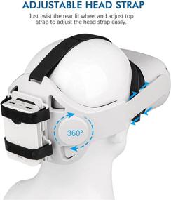 img 2 attached to 🎧 Enhanced Oculus Quest 2 Elite Strap: Replacement Head Strap with Battery Holder Bracket, Alleviates Head Pressure, Compatible with Various Battery Sizes - Quest 2 Accessories