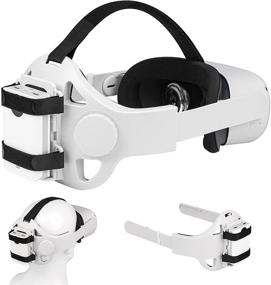 img 4 attached to 🎧 Enhanced Oculus Quest 2 Elite Strap: Replacement Head Strap with Battery Holder Bracket, Alleviates Head Pressure, Compatible with Various Battery Sizes - Quest 2 Accessories
