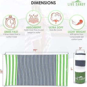 img 2 attached to 🏖️ Ultimate Microfiber Beach Towel - Oversized, Quick Dry & Sand Free - Ideal for Travel, Pool & Beach - Absorbent Bath Towel & Beach Accessories
