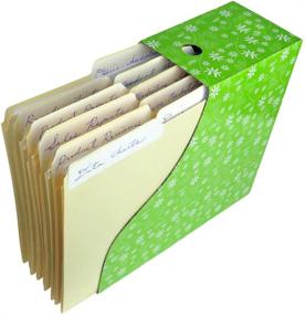 img 2 attached to 🌸 Evelots Flower Patterned Magazine File Organizer Holder - 4 Inch Wide - Set of 6 with Labels