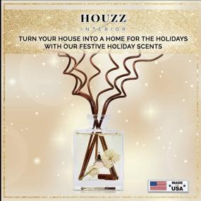 img 2 attached to HOUZZ Interior Holiday Reed Diffuser Set – Cinnamon Spiced Vanilla, Clove, Almond, and Vanilla – Enhance Your Festive Decor with Natural Essential Oil Room Scent – Reed Infuser Sticks