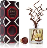 houzz interior holiday reed diffuser set – cinnamon spiced vanilla, clove, almond, and vanilla – enhance your festive decor with natural essential oil room scent – reed infuser sticks логотип