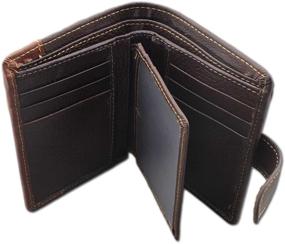 img 1 attached to Men's Vertical Multi Card Cowhide Leather Cardholder - Enhancing your Wardrobe with Luxurious Accessories