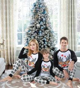 img 3 attached to Stylish Reindeer-themed Matching Family Christmas Sleepwear for Men – Stay Comfy in Sleep & Lounge