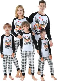 img 4 attached to Stylish Reindeer-themed Matching Family Christmas Sleepwear for Men – Stay Comfy in Sleep & Lounge