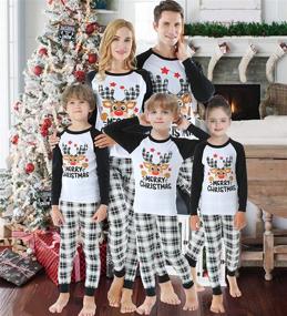 img 1 attached to Stylish Reindeer-themed Matching Family Christmas Sleepwear for Men – Stay Comfy in Sleep & Lounge