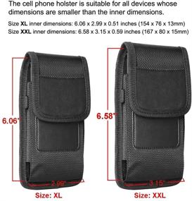 img 3 attached to 📱 FZXSOGY XXL Cell Phone Holster Case: Perfect Fit for iPhone 12/13 and Samsung A-Series 5G Devices with Belt Clip