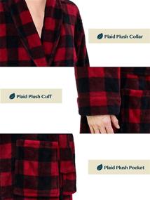 img 1 attached to 🧥 Deluxe Plaid Fleece Luxe Plush