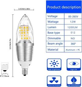 img 3 attached to 💡 AHEVO Industrial Electrical Lighting Components: Non-Dimmable Incandescent Candelabra Equivalent