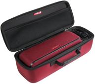 hermitshell hard travel case fits sony srs-xb41 portable wireless bluetooth speaker (red) logo