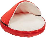 🐾 sofantex plush pet bed cave - perfect for small to medium size dogs and cats, red, 25 inches logo