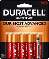 duracell quantum aa alkaline batteries - high-performance, long-lasting double a battery for home and office use - pack of 8 logo