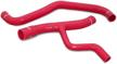 mishimoto mmhose-mus-96rd silicone radiator hose kit compatible with ford mustang gt 1994-2004 red logo