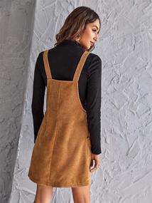 img 3 attached to 👗 Corduroy Pinafore Overall with Pockets for Women's Jumpsuits, Rompers & Overalls by Floerns