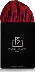 img 4 attached to 🔴 Bold Miami Square Burgundy Pocket Squares: Elevate Your Style