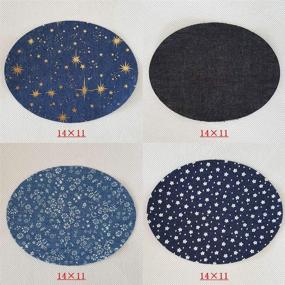 img 2 attached to 👖 Healifty 13Pcs Denim Patches: Iron-On Appliques for Clothing & DIY Jeans Repair - Random Colors Included