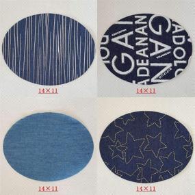 img 1 attached to 👖 Healifty 13Pcs Denim Patches: Iron-On Appliques for Clothing & DIY Jeans Repair - Random Colors Included