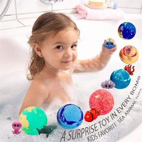 img 2 attached to 🛁 Fun-Filled Kids Bath Bombs with Toys Inside - Safe, Gender-Neutral Bubble Bath Fizzies for Spa-like Experience. Perfect Birthday or Christmas Gift for Girls and Boys!