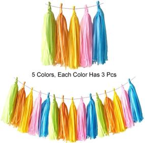 img 1 attached to 🎉 ZERODECO Multicolor Fiesta Party Decorations - Vibrant Hanging Paper Fans, Pompoms, Latex Balloons, Tissue Paper Tassels, Triangle Bunting Banner - Perfect for Mexican Cinco De Mayo, Baby Shower, and Fiesta Parties