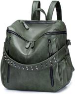 roulens convertible leather backpack: stylish women's handbags, wallets, and fashion backpacks logo