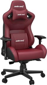 img 4 attached to 🪑 ANDASEAT Kaiser 2 Gaming Chair: Adjustable Swivel Rocker Recliner for Ultimate Comfort, Headrest and Lumbar Pillow, E-Sports Style (RED1)