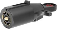 ⚙️ curt 58271 7-контактный тестер разъема прицепа rv blade для проводки автомобиля для буксировки, черный логотип