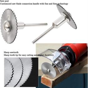 img 2 attached to QLOUNI 36PCS Rotary Cutting Wheels Tool Kit - Versatile Mini Diamond, HSS Circular Saw Blades, and Resin Metal Cutting Wheels for Precision Cutting on Wood, Metal, and Stone with Included Mandrels