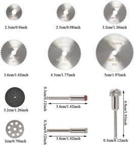 img 3 attached to QLOUNI 36PCS Rotary Cutting Wheels Tool Kit - Versatile Mini Diamond, HSS Circular Saw Blades, and Resin Metal Cutting Wheels for Precision Cutting on Wood, Metal, and Stone with Included Mandrels