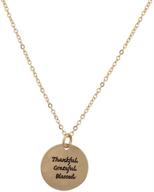 🙏 stunning lux accessories thankful grateful blessed jesus christ goldtone pendant necklace - elevate your faith and style logo