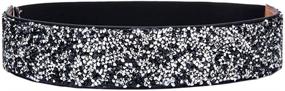 img 4 attached to 💎 Sparkling Rhinestone Elastic Belts for Women – Elevate Your Accessory Game with ALAIX Stretchy Glamour