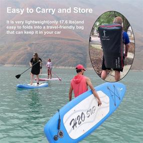 img 3 attached to H2OSUP 10.6ft Inflatable Paddle Board: Durable SUP with Backpack & Kayak Seat Compatibility