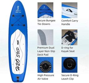 img 1 attached to H2OSUP 10.6ft Inflatable Paddle Board: Durable SUP with Backpack & Kayak Seat Compatibility