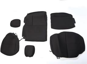 img 2 attached to 🚙 Rugged Ridge 13264.01 Neoprene Black Rear Seat Cover for 07-18 Jeep Wrangler JKU - Durable Protection and Style!