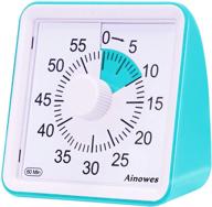 ainowes silent visual timer, 60-minute countdown timer for kids and adults, tool for time management in kitchen, classroom, self-study, noiseless operation (blue) logo