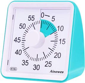 img 4 attached to Ainowes Silent Visual Timer, 60-Minute Countdown Timer for Kids and Adults, Tool for Time Management in Kitchen, Classroom, Self-Study, Noiseless Operation (Blue)