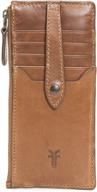 cognac frye melissa snap wallet - women's handbags & wallets featuring classic wallet designs logo